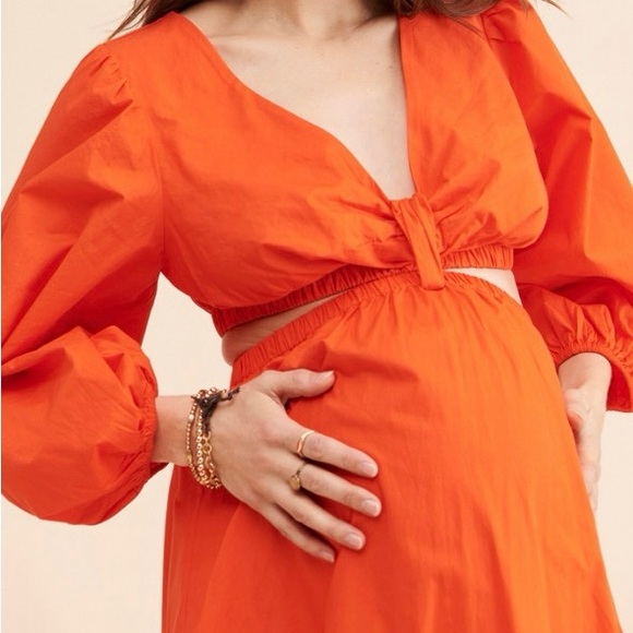 Ingrid & Isabel Maternity Cut-Out Maxi Dress👗 top and bottom lined. - Picture 8 of 9